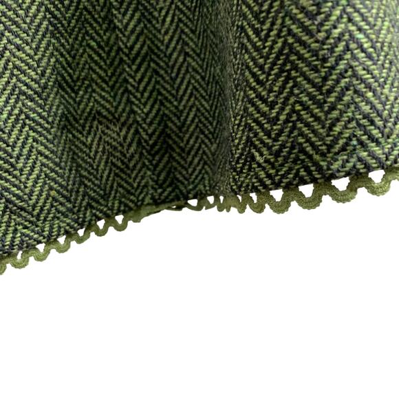 Modcloth x Collectif Dress Size XS US 4 UK8 Herringbone Fit Flare Green Pockets - Picture 7 of 10